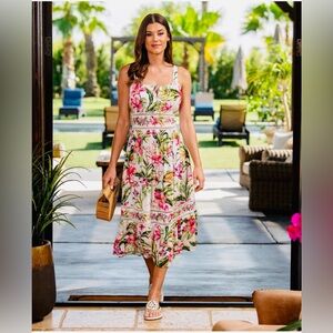 La Blanca Women's Polynesian Cover-Up Dress - Pink and Green